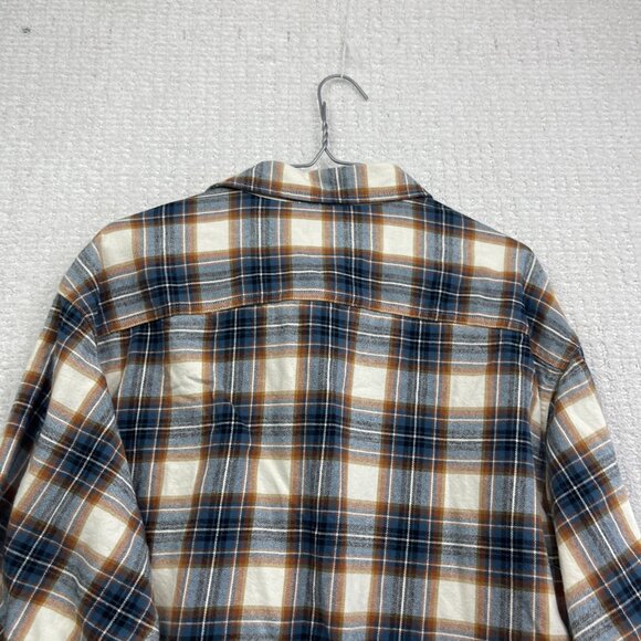 Red Head Brand Co Flannel Shirt Mens XL Plaid Blue / White Long Sleeve Button - Picture 14 of 14